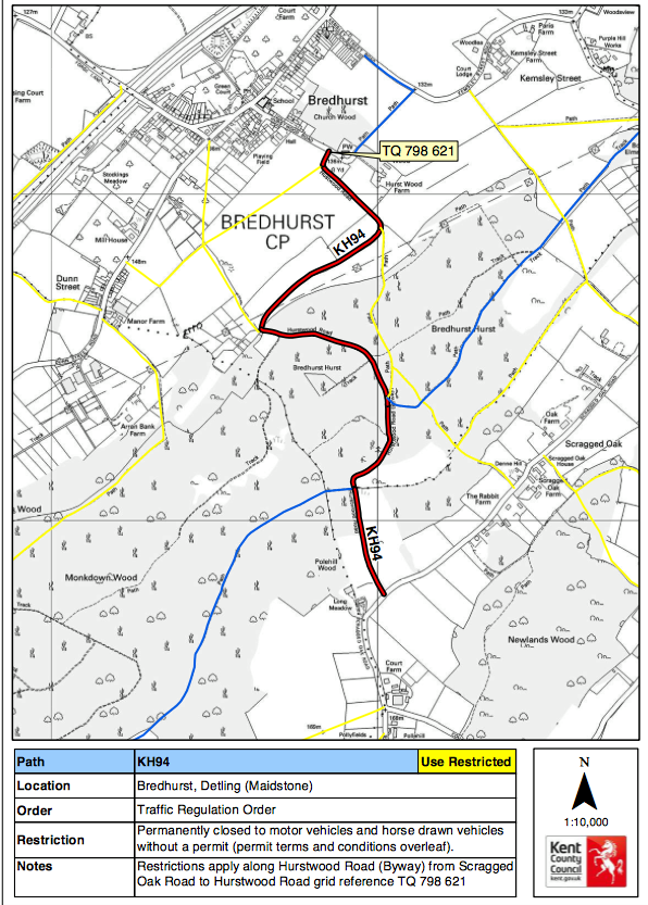 Bredhurst KH94 - Traffic Regulation Order - March 2016